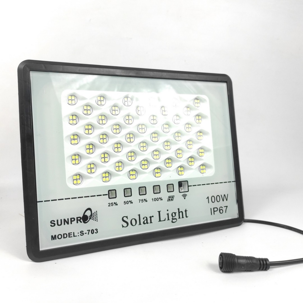 Jual Lampu Tenaga Surya 100 Watt Sunpro S - 703 / Lampu LED Solar Panel ...