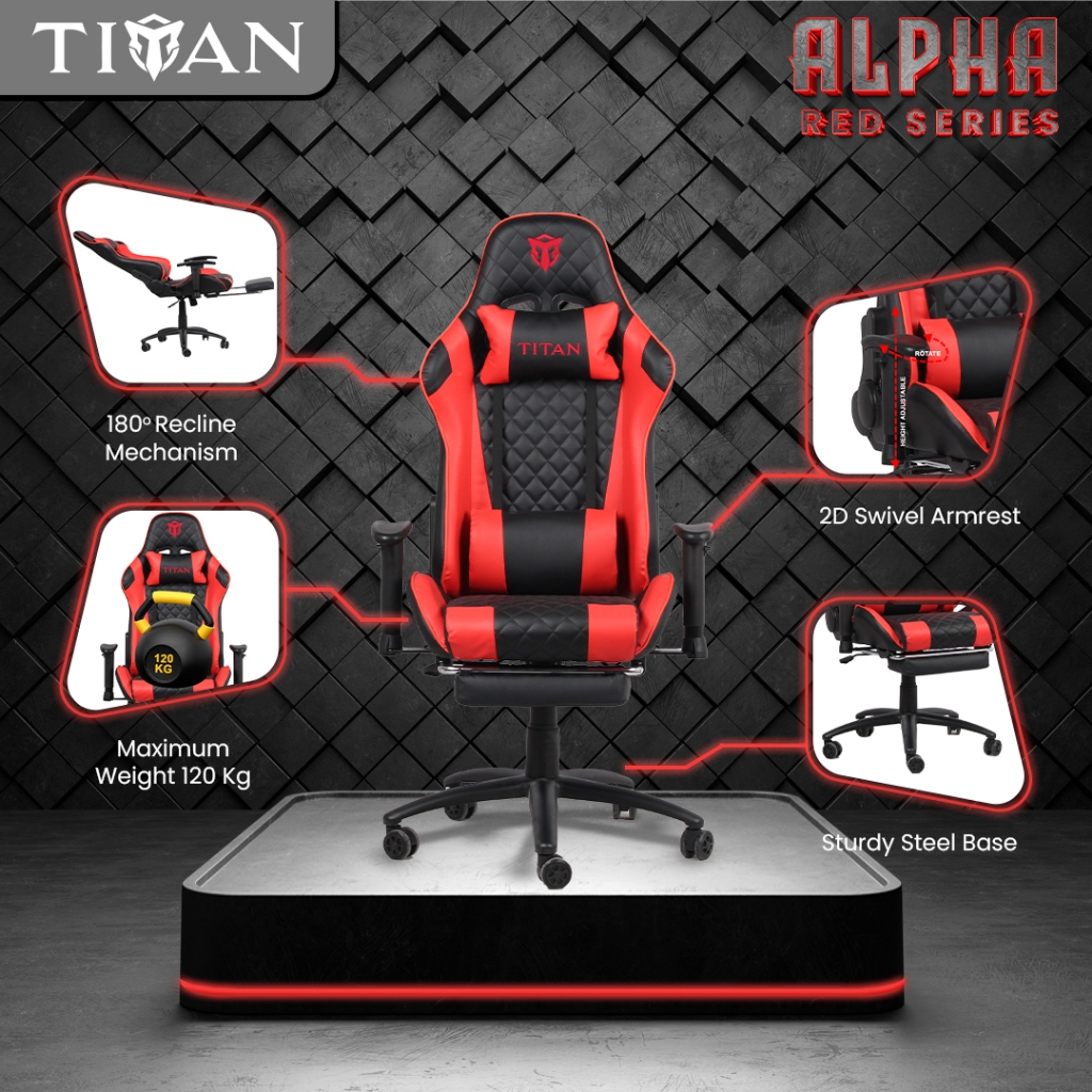 Chair Red Fantech Gc185 Kursi Gaming Fantech Gc 185 Best PC Gaming
