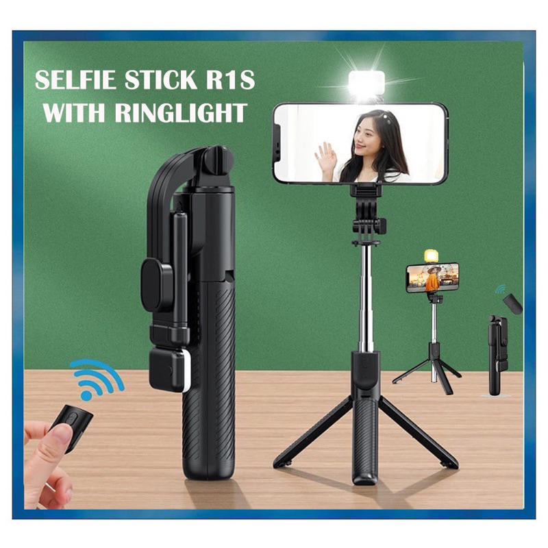 Jual Tongsis Bluetooth Selfie Stick Tripod R1s R1 Ak07 Tomsis Remote