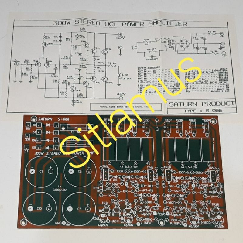 Jual PCB Kit Driver OCL 300 Watt Stereo OCL 2 X 150 Watt Amplifier By