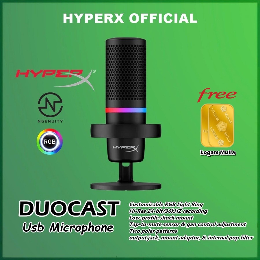 Jual HyperX Duocast RGB Lighting USB Microphone Gaming Duo Cast ...