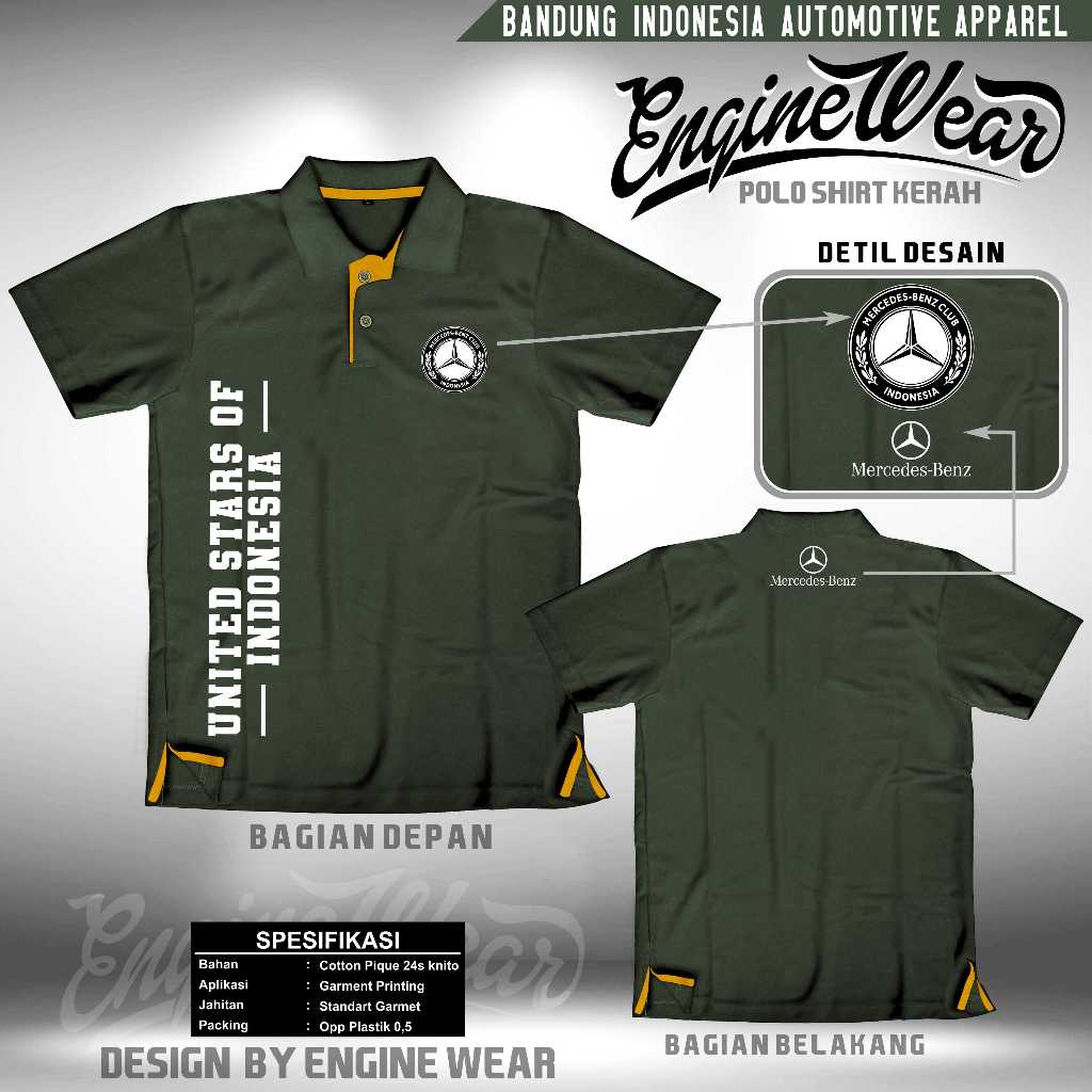 Jual polo shirt mercedes benz sales