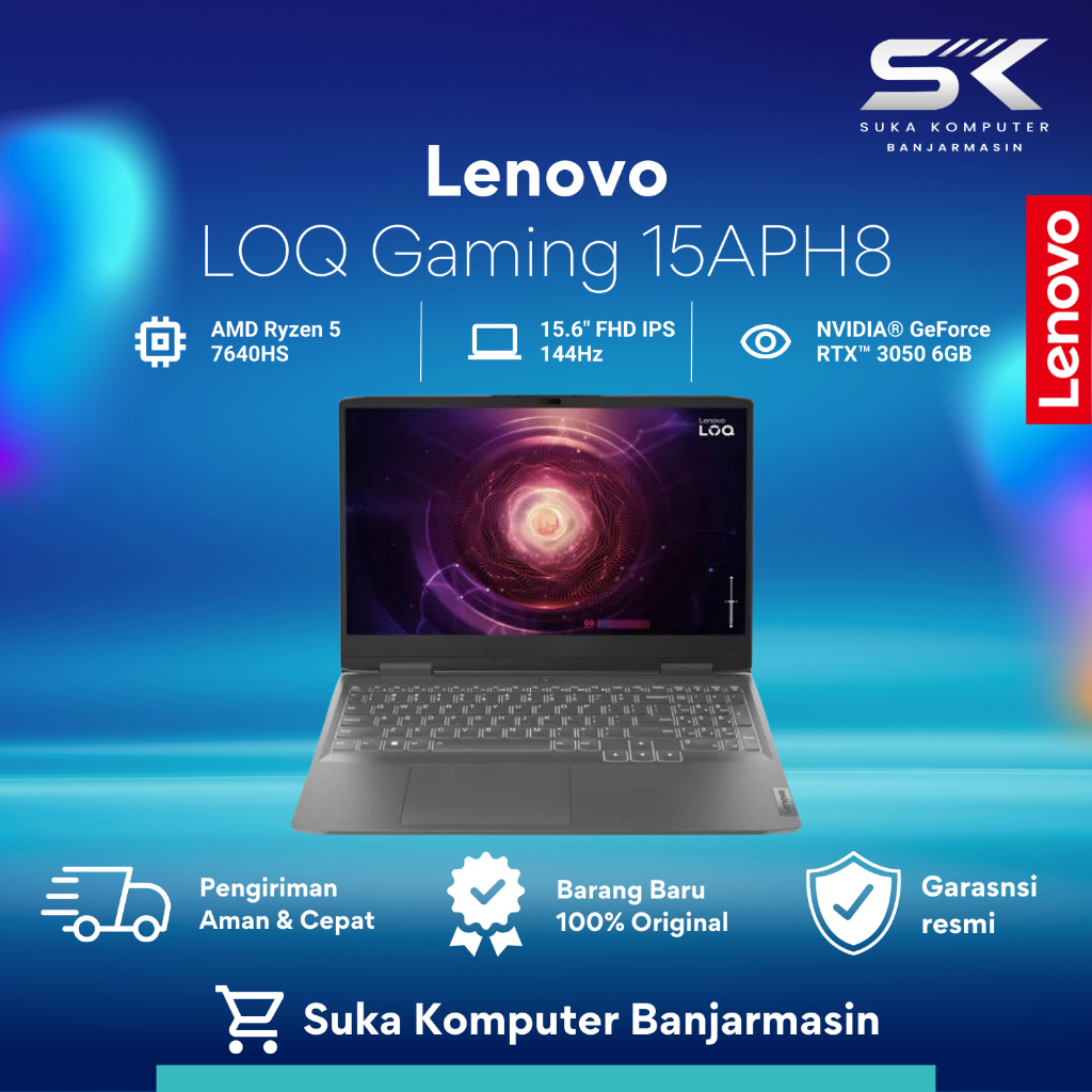 Jual Lenovo Gaming LOQ 15APH8 /RTX3050 6GB/AMD Ryzen 5-7640HS/8GB/512GB ...