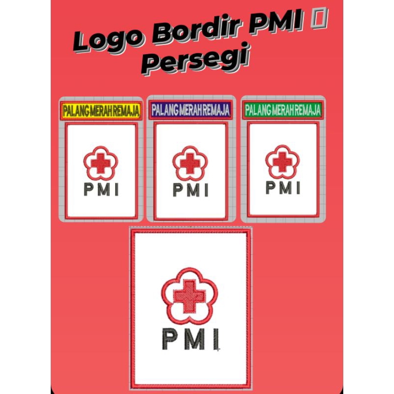 Jual LOGO PMI KOTAK 2 PCS BORDIR | Shopee Indonesia