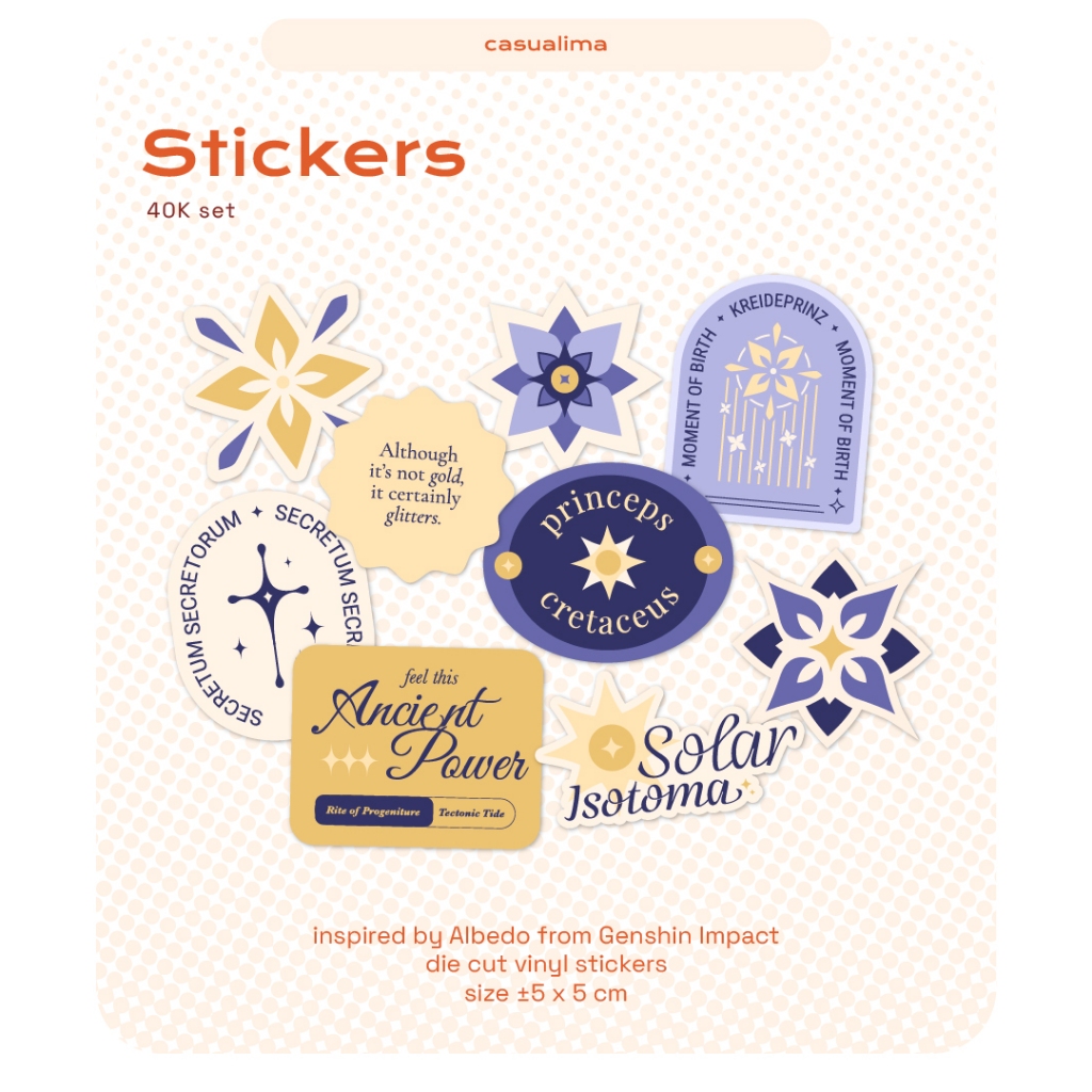 Jual Genshin Impact Albedo Die Cut Stickers by casualima | Shopee Indonesia