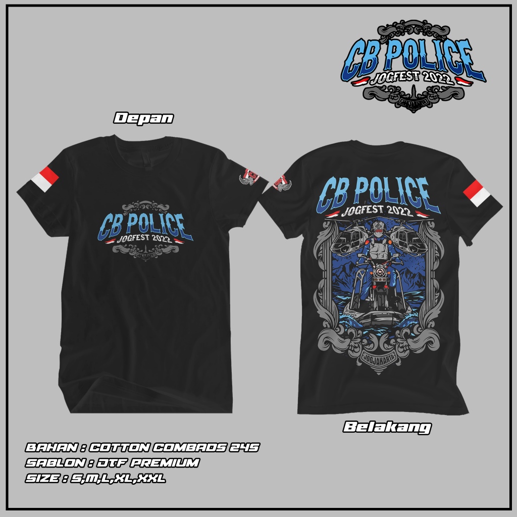 Jual KAOS CB POLICE JOGJA FEST - KAOS JAMDA JATENG TERBARU 2023 - KAOS ...