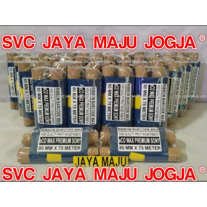 Jual 80 MM X 75 M SONY eCO PREMIUM WAX - FACE OUT || CORE ½