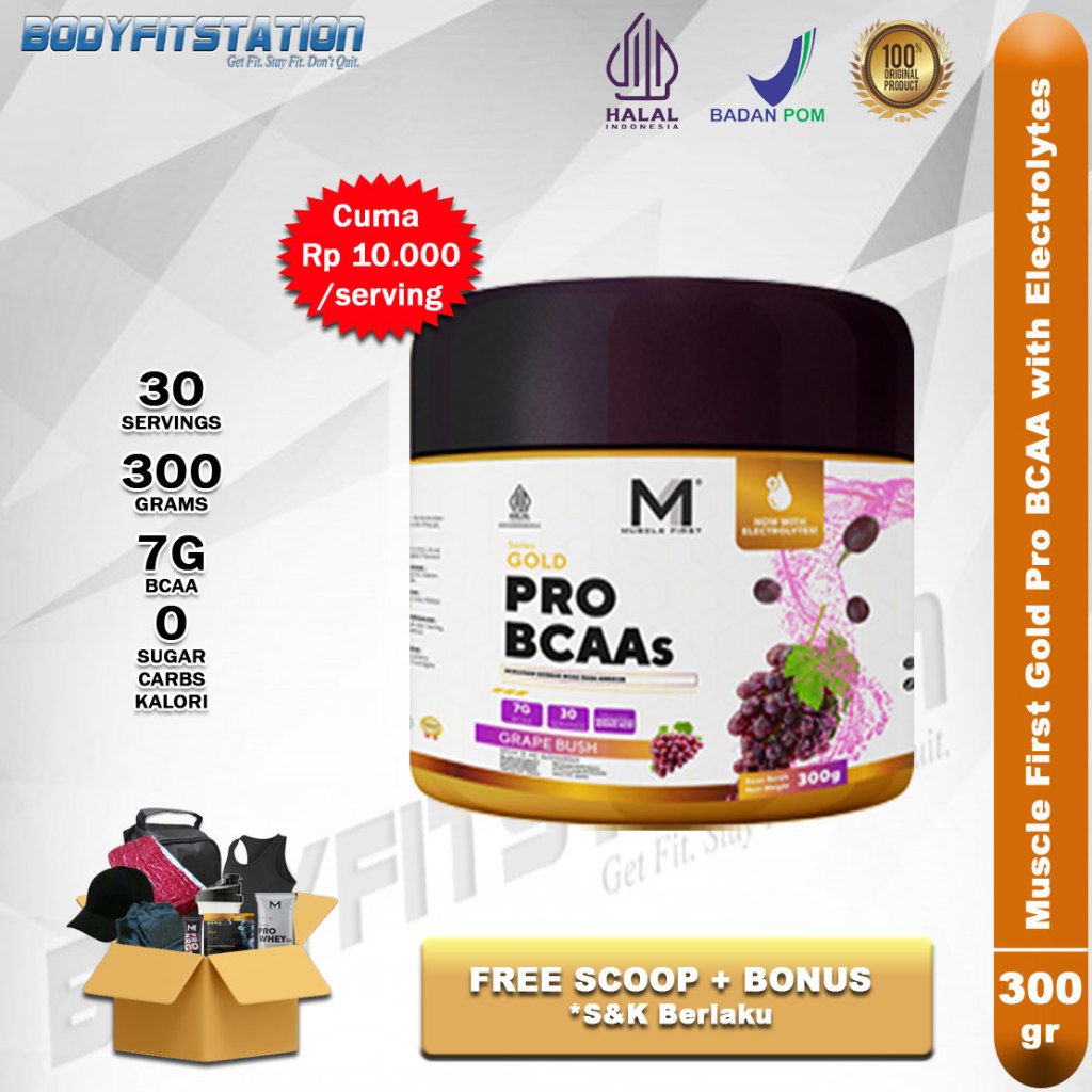 Jual Muscle First Gold Pro BCAA 300 Grams / G Gr Gram Bubuk Fitness Gym ...