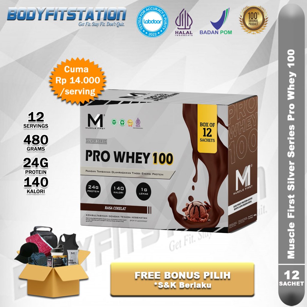 Jual Muscle First Pro Whey 100 - 1 Box 12 Sachet Bubuk Fit Fitness Gym ...