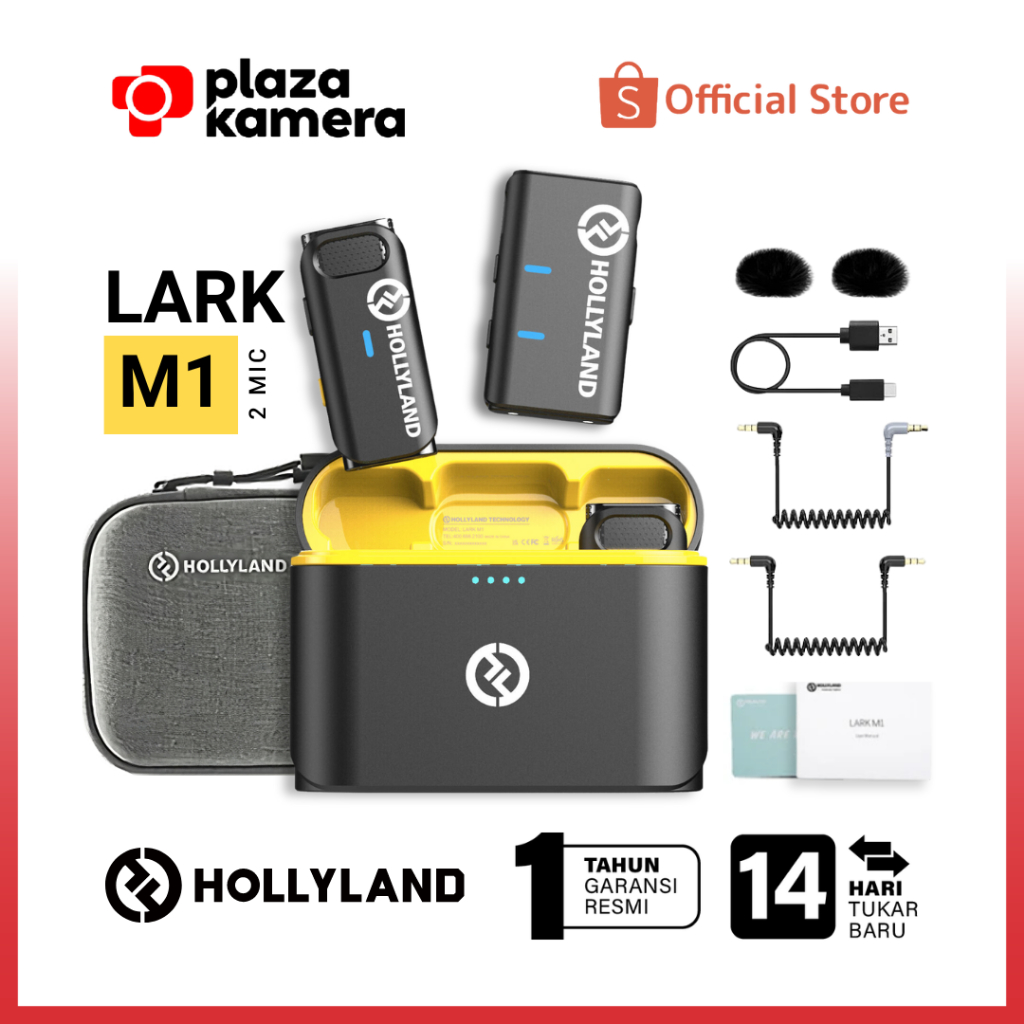 Jual Hollyland Lark M1 Duo Portable Wireless Microphone | Shopee Indonesia