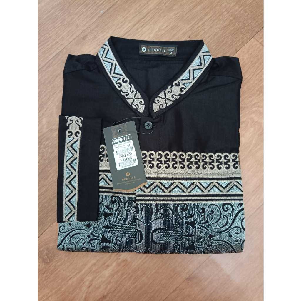 Jual SURABAYAOS17 Baju Muslim Terbaru 2024 Hitam BENHILL Bordir