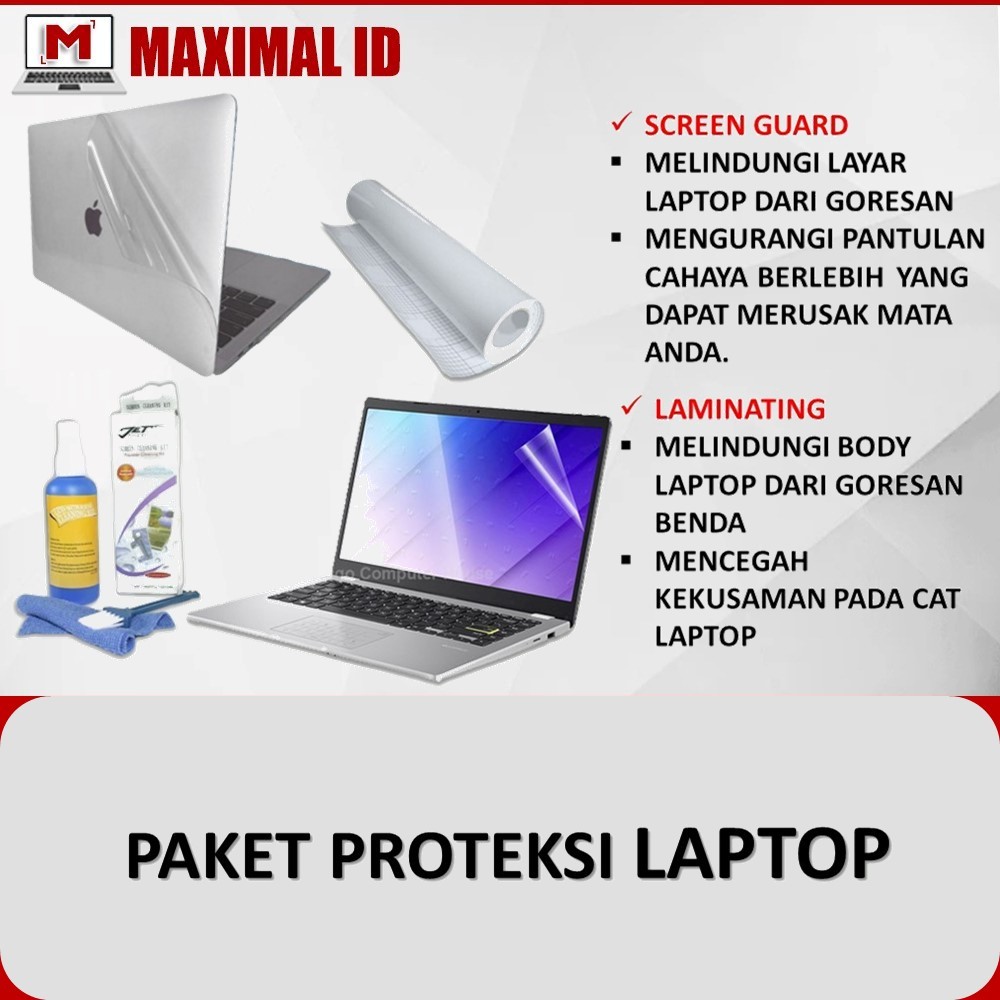 Jual PAKET ANTIGORES LAPTOP / SCREEN PROTECTOR / LAMINATING LAPTOP