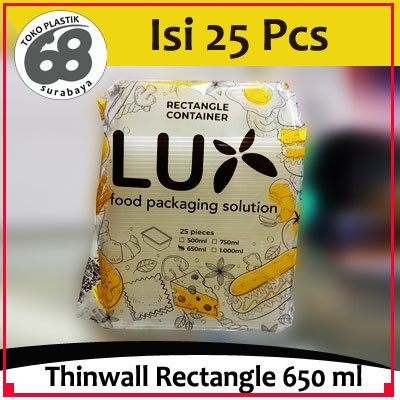 Thinwall 650 ML Rectangle Merk LUX