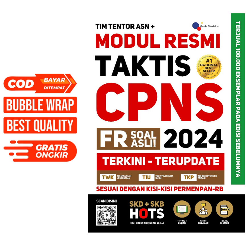 Jual BUKU CPNS 2024 MODUL RESMI TAKTIS CPNS 2024 FR SOAL ASLI TERKINI ...