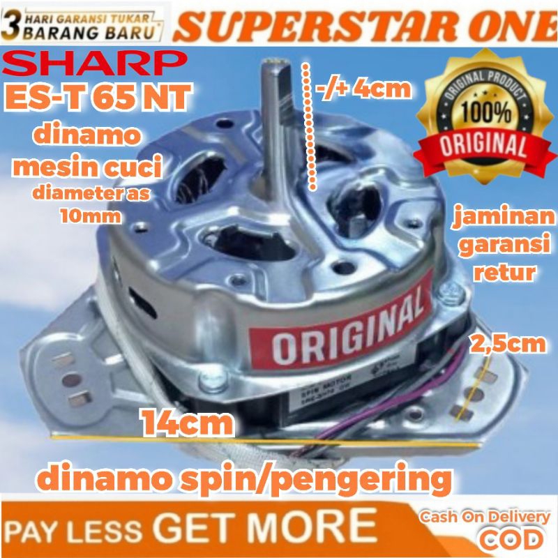 Jual Dinamo Spin Motor Pengering Mesin Cuci Sharp Es T Nt Es T Nt Es T Nt Est Nt