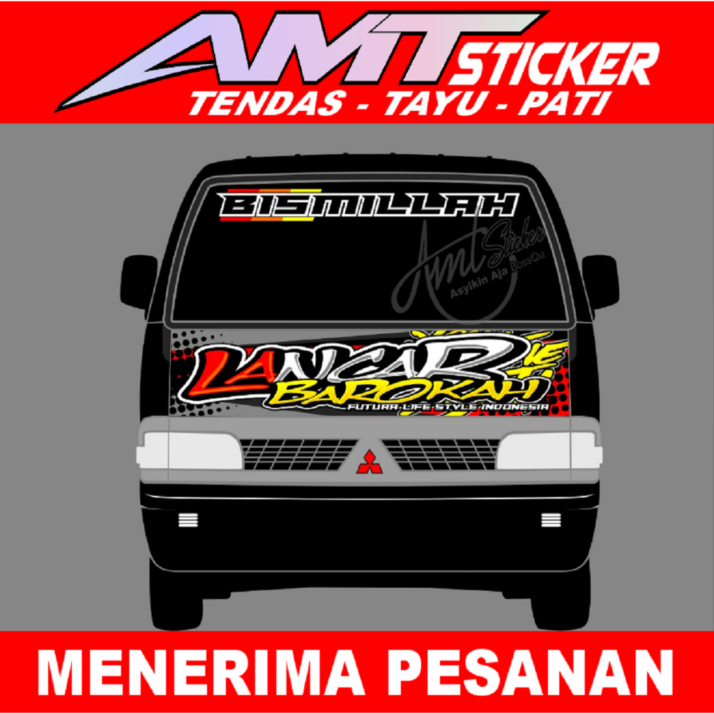 Jual Stiker Cutting Kaca Depan + Decal Kabin Depan Pick Up Bisa Custom ...