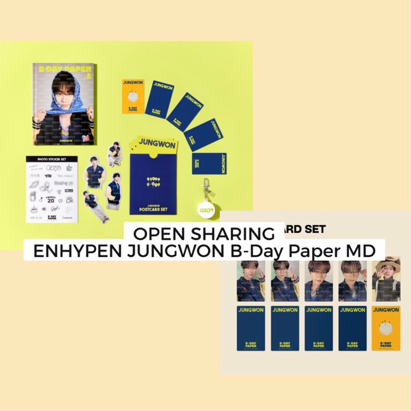 Jual Sharing Enhypen Jungwon Birthday Merch Md B Day Paper Shopee