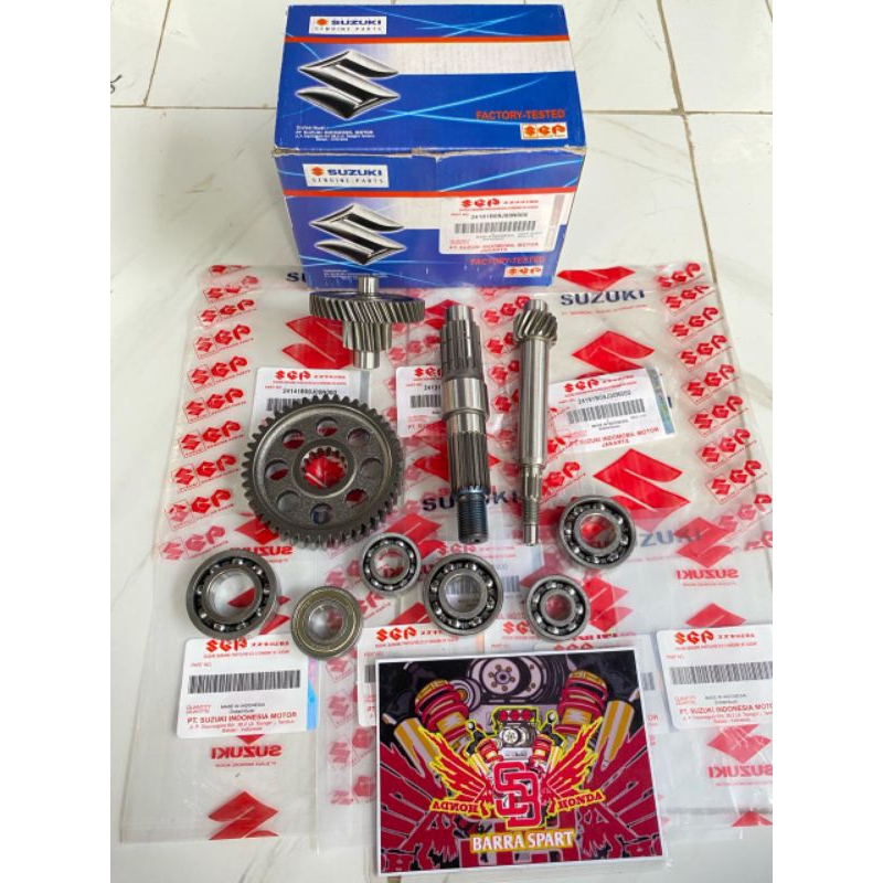 Jual GIGI RASIO SET GARDAN+BEARING GARDAN KOMPLIT SUZUKI NEX 110 KARBU ...