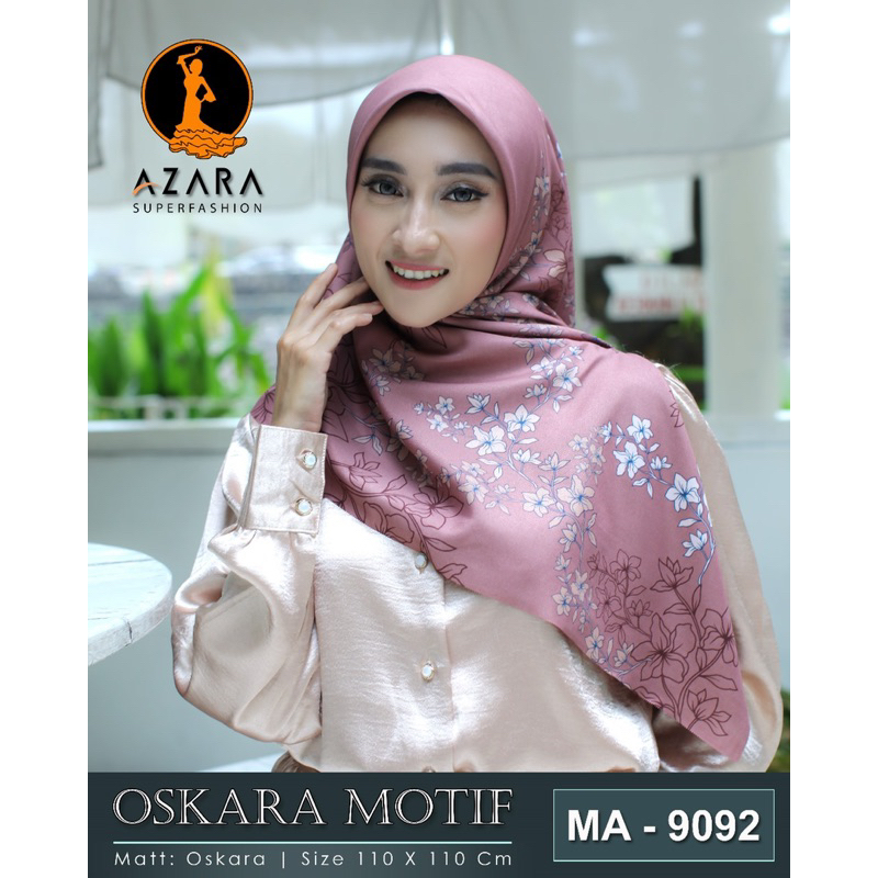 Jual 10 Hijab Segi Empat Voal Oskara Motif LC Laser Cut Azara ( 1 Pack ...