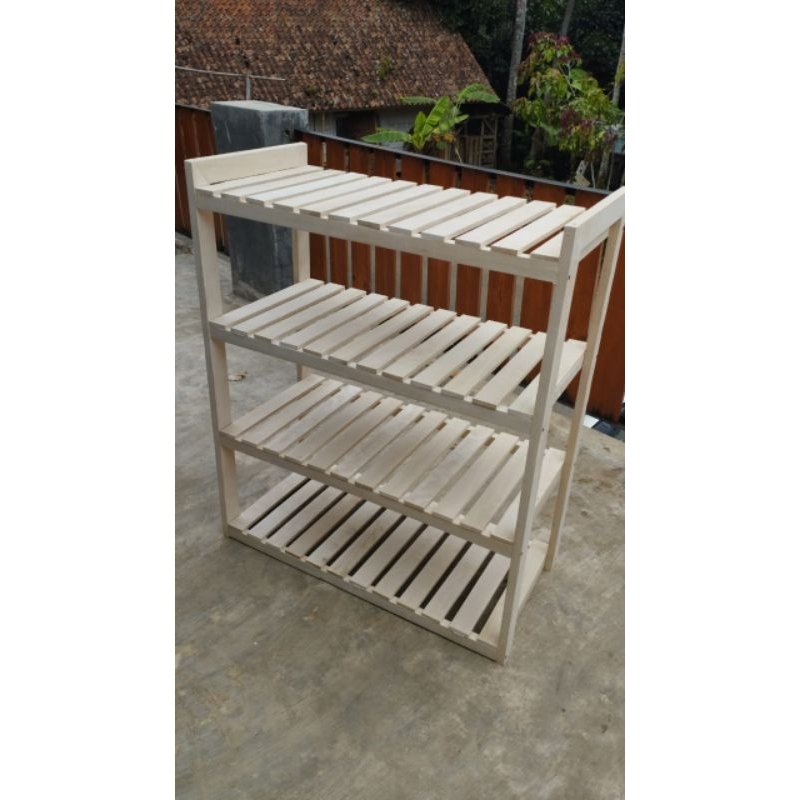 Jual Meja Rak Kompor Dispenser Magicom Rak Kayu 4 Susun Serbaguna ...
