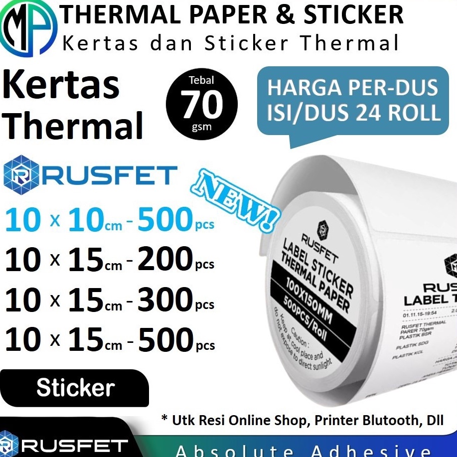 Jual KODE O4T2 Kertas Stiker Label Termal Paper Thermal Sticker Untuk ...