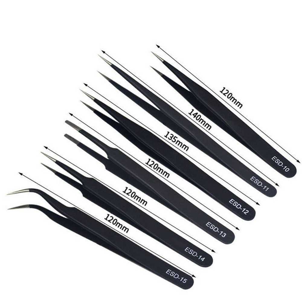Jual Set Pinset Lengkap Anti Static Stainless Steel 6 Jenis | Shopee ...