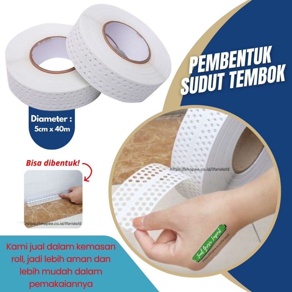 Jual Sudutan Luar Tembok Gypsum Corner Bead Pembentuk Siku Dinding 1