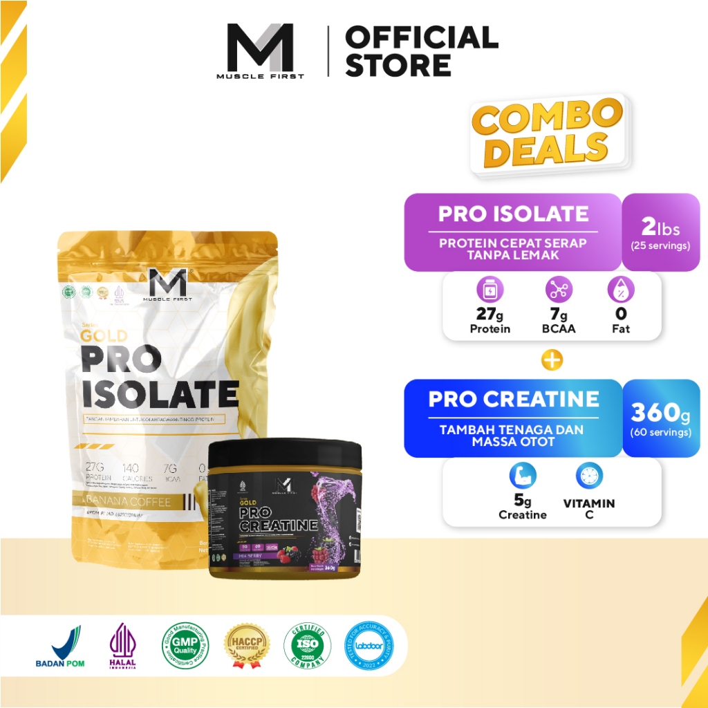 Jual [BUNDLE] MUSCLE FIRST Pro Isolate 2lbs + Pro Creatine 360gr ...