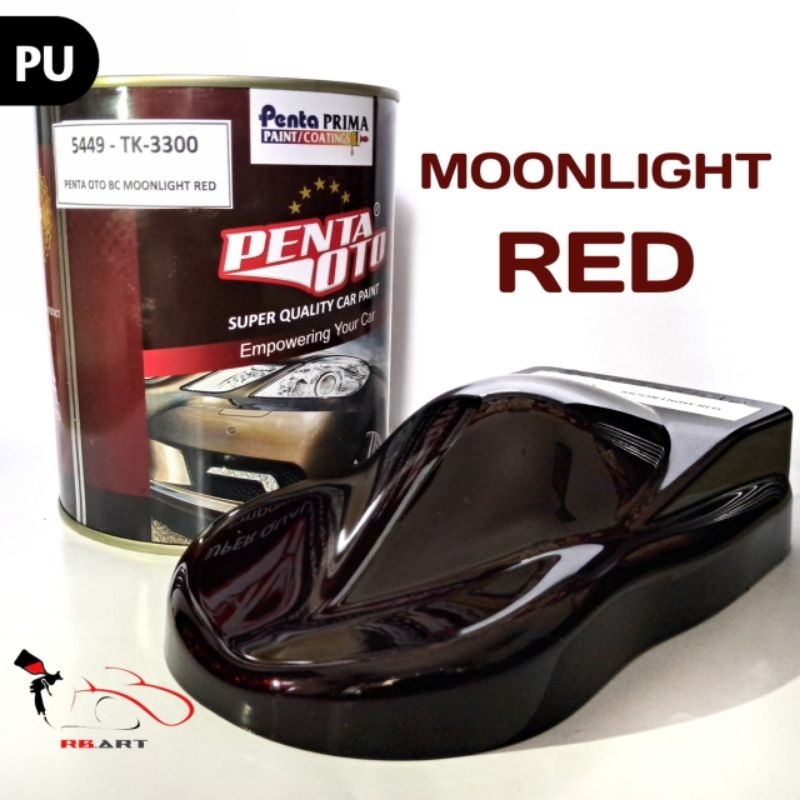 Jual CAT PU MOONLIGHT RED PENTA OTO 100% asli bukan mix (200ml, 500ml ...