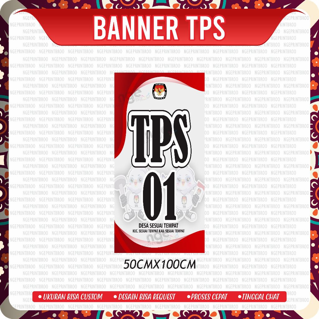 Jual SPANDUK BANNER NOMOR TPS | NAMA TPS | SELAMAT DATANG TPS | PEMILU ...