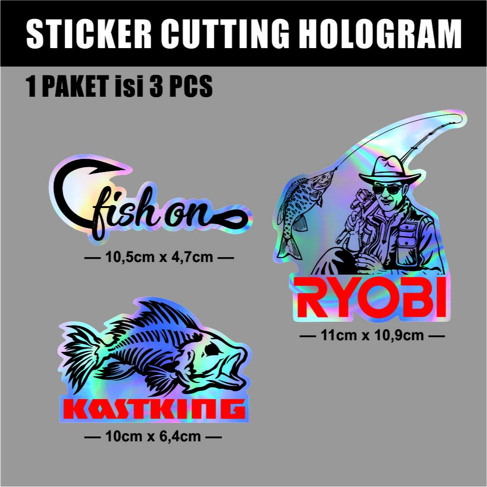 Sticker Hologram Mancing Mania Hologram Cutting Brand Pancing Brand Mancing  I