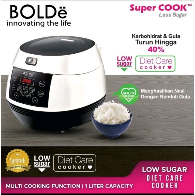 Jual BOLDe Rice Cooker Magic Com Digital Bolde Super Cook Less Sugar