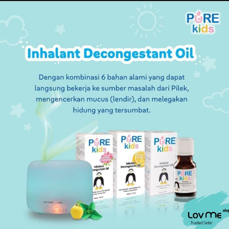 Jual Pure kids baby inhalant decongestant oil batuk pilek anak Original ...