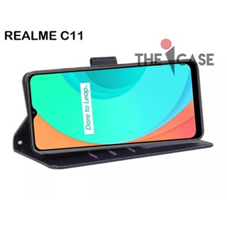 Jual Casing REALME C11 model flip buka tutup case kulit ada tempat foto ...