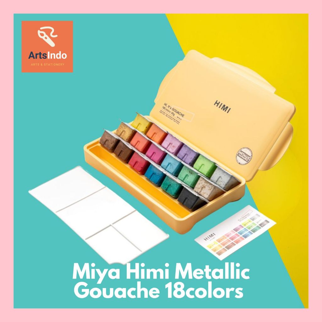 Jual MIYA HIMI METALLIC GOUACHE PAINT 18 COLORS 30ML | Shopee Indonesia