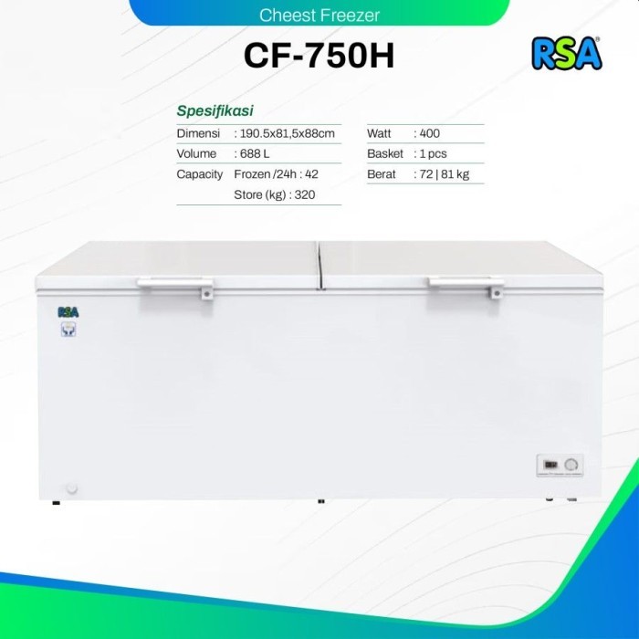 Jual FREEZER BOX RSA CF-750H CF 750H 688LITER | Shopee Indonesia