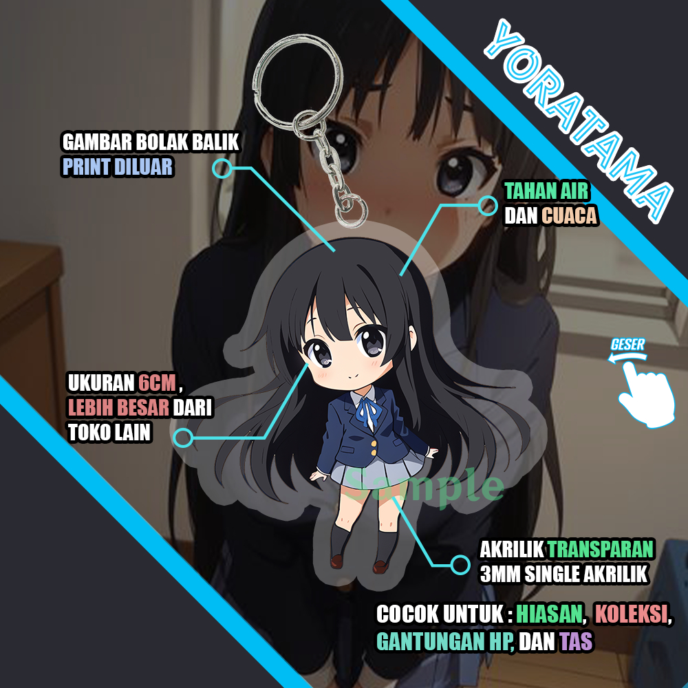 Jual Gantungan Kunci Mio Akiyama K-on, Keychain Anime Lucu | Shopee ...