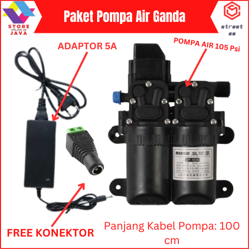 Jual Sanyo Pompa Air Mini Pompa Air Elektrik Ganda Dual Core High Pressure V Dinamo Pump