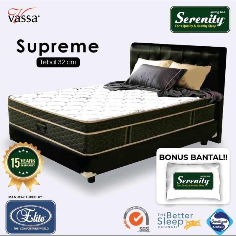 Jual KASUR SPRINGBED ELITE SERENITY SUPREME 180 X 200 CM | Shopee Indonesia