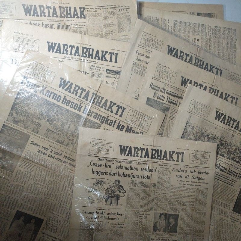 Jual Koran Kiri Warta Bhakti Pendukung Manifesto Politik R.I 1962-1965 ...