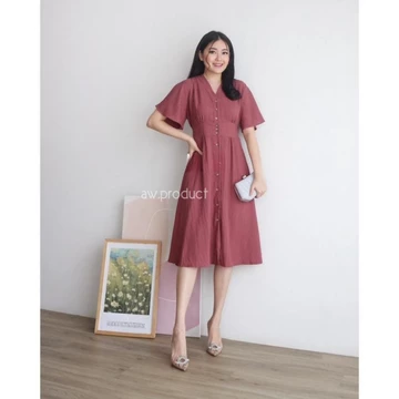 Freya Dress Casual Free Size Dress Wanita Korea Chic