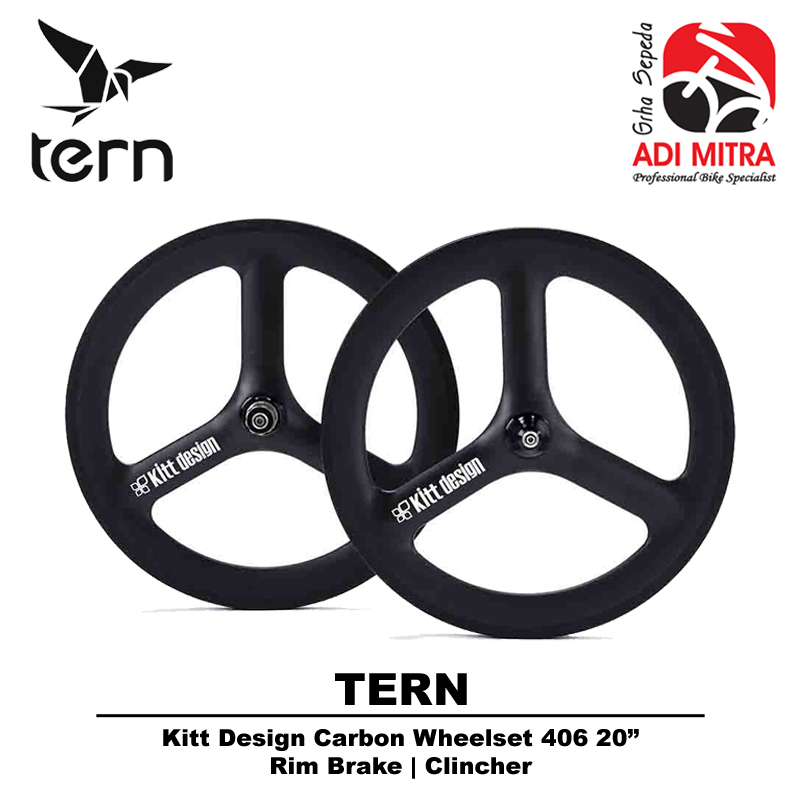 Tern×Kittdesign 406Carbon Tir-sporke kitt design Carbon Tri-spoke Jual Tern Kitt Design Carbon