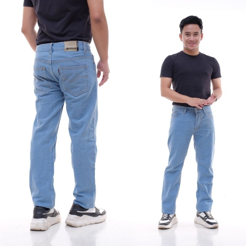 Jual CELANA DENIM JEANS REGULER STANDAR KERJA TERMURAH / CELANA UFC