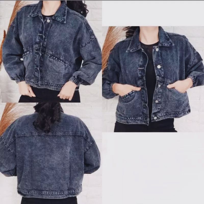 Jual JAKET BAGGY VINTAGE SNOW JEANS DENIM OVERSIZE JAKET JUMBO MURAH