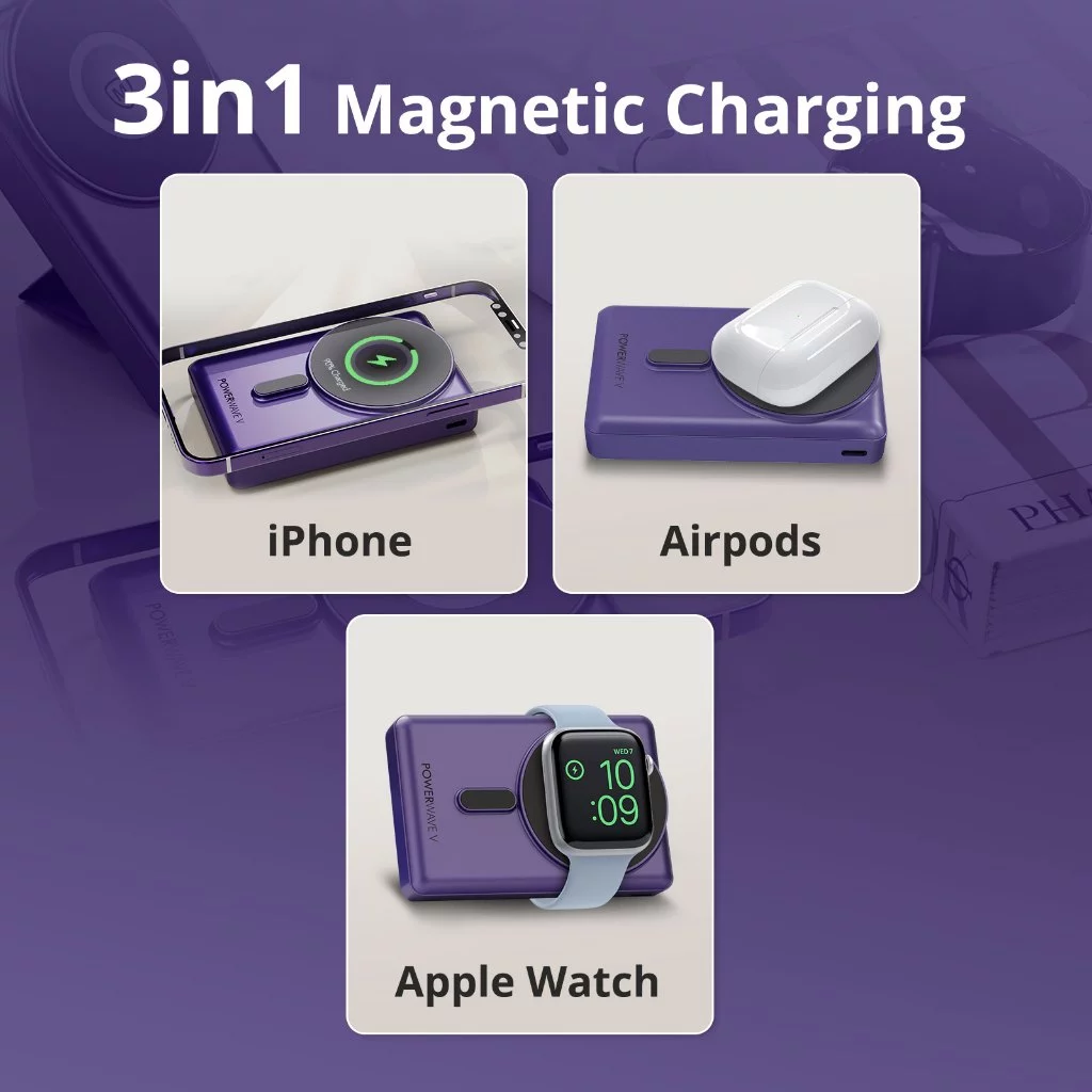 MICROPACK POWER BANK STRONG MAGNETIC WIRELESS - POWER WAVE V 10.000 MAH - ( WPB-310 )