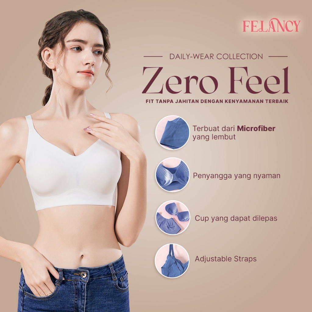 Jual Felancy Felancy Bra Wired Demi Daily Wear Cup B 081-1033B