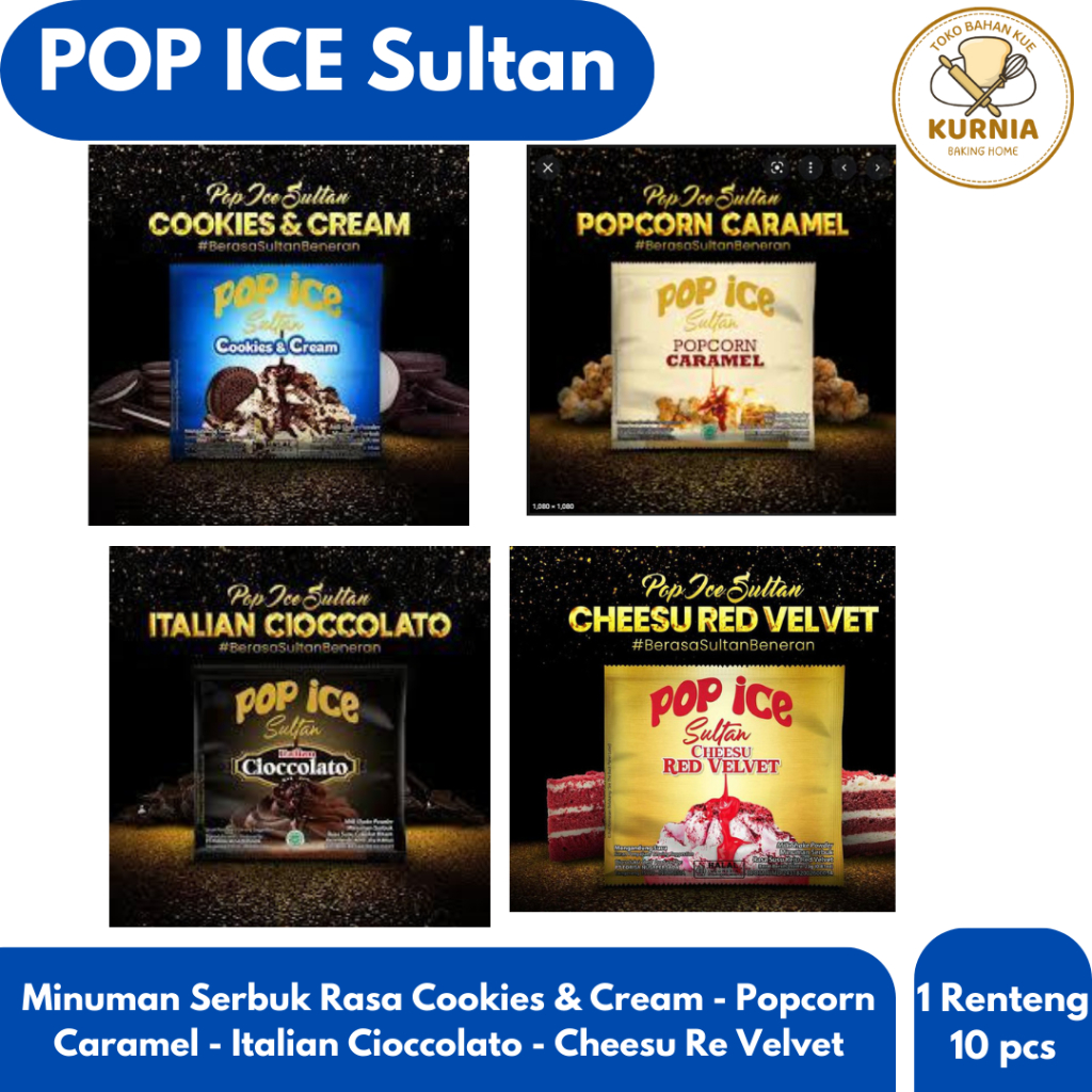 Jual POP ICE SULTAN KEMASAN RENTENG 10 PCS ANEKA RASA | Shopee Indonesia