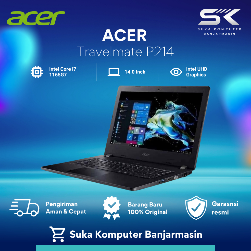 Jual Acer Travelmate P214 /Core-i7-1165G7/16GB/512GB SSD/14