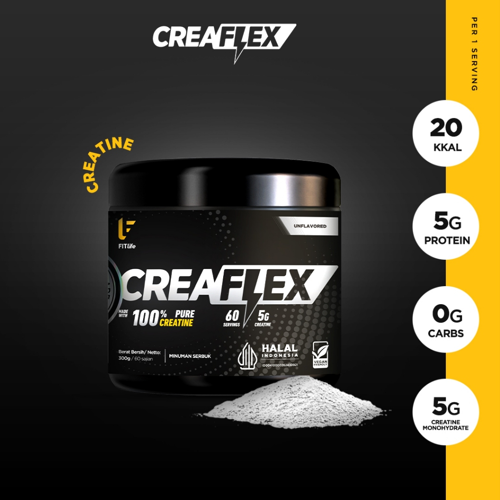 Jual Fitlife Creaflex Unflavored Pure Creatine Monohydrate 300 Gram Shopee Indonesia 