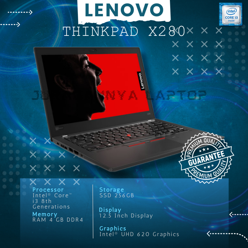 Jual Laptop Lenovo Thinkpad X280 Core i3 Gen 8 RAM 4GB SSD 256GB ...